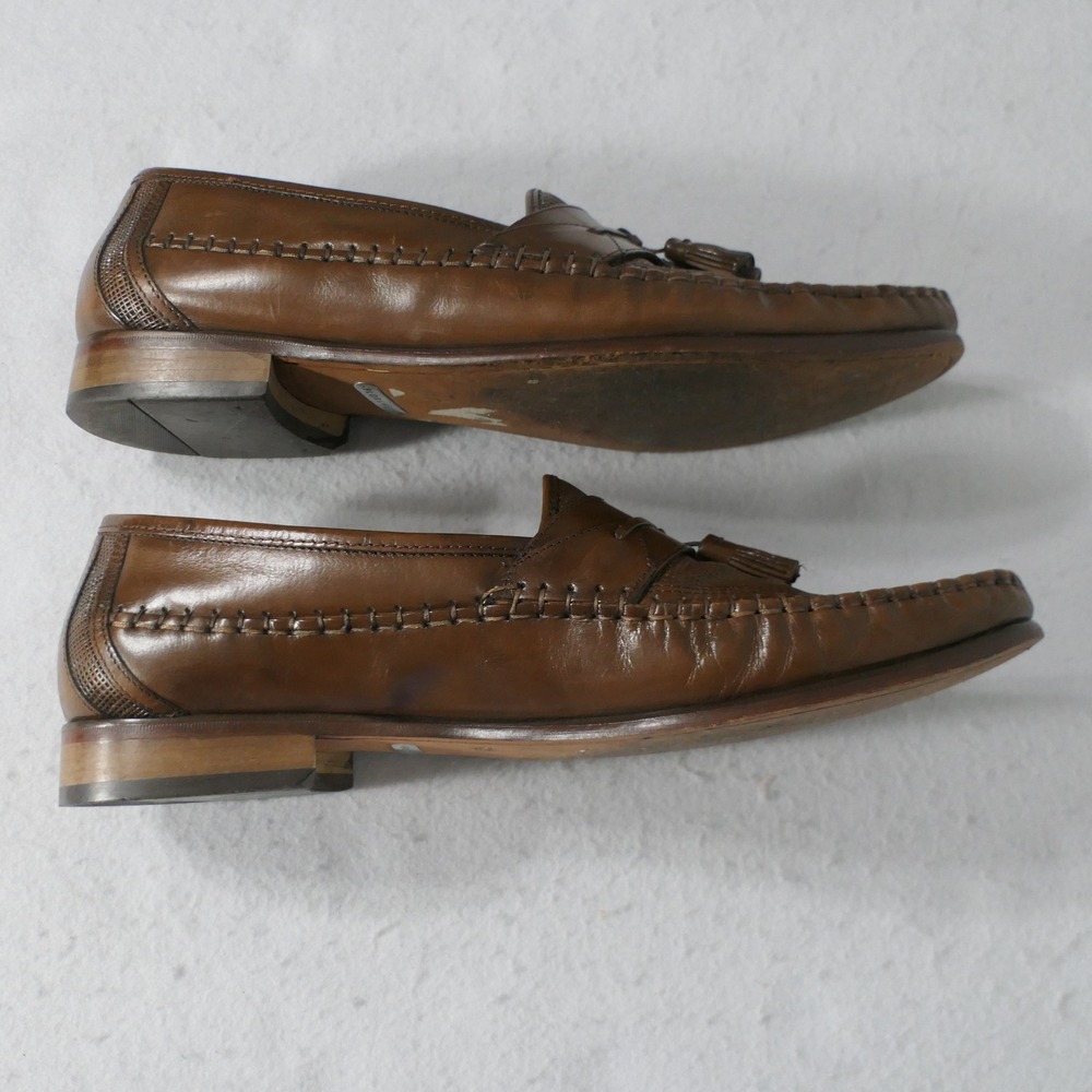 Florsheim Mens Tassel Loafers 11.5 D Brown Leather Bio Comfort 12047 Oxford - Picture 7 of 11
